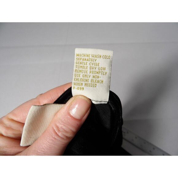 Merona Velvet Velour Shirt Large V Neck Black Long Sleeve Fairy Goth 90s Y2K - Picture 11 of 11